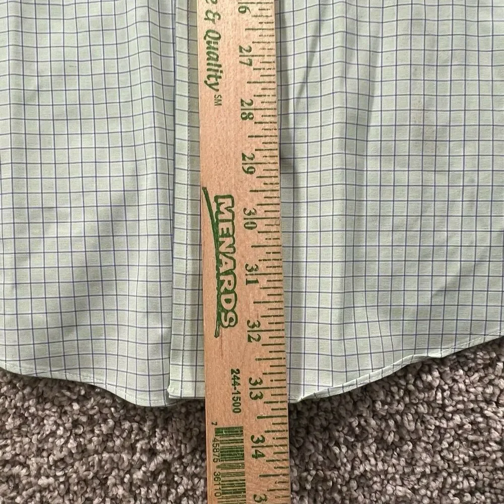 Vintage Brooks Brothers 346 Shirt Men 17.5-4/5 Plaid Slim Fit Classiccore Pocket - Picture 11 of 16